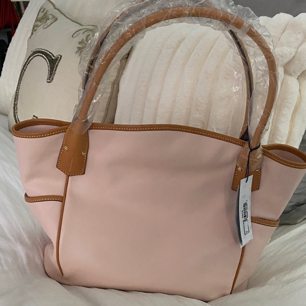 Dooney & Bourke Light Pink and Tan Tote - Picture 9 of 12